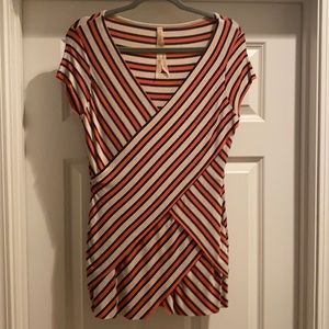 Anthropologie Short Sleeved v-neck Top